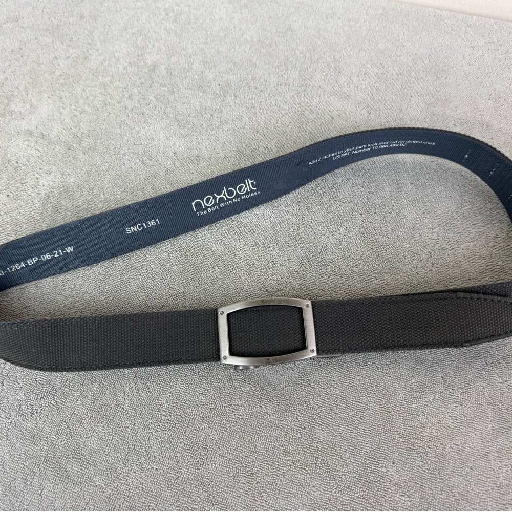 Nexbelt Men’s Newport Dark Gray Golf Ratchet Belt 1.38” Cut to Fit Canvas